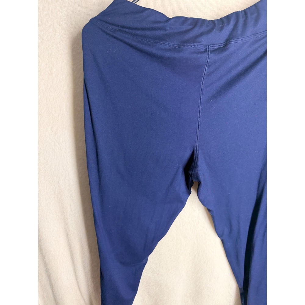 New Directions Studio Womens Navy Blue Elastic Waist Leggings Size L - Picture 5 of 8